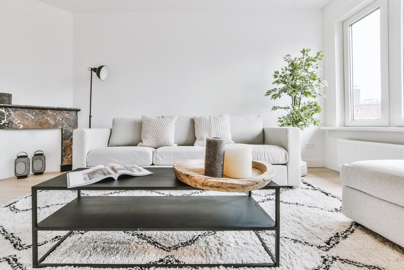 Interior of Light Living Room in Apartment